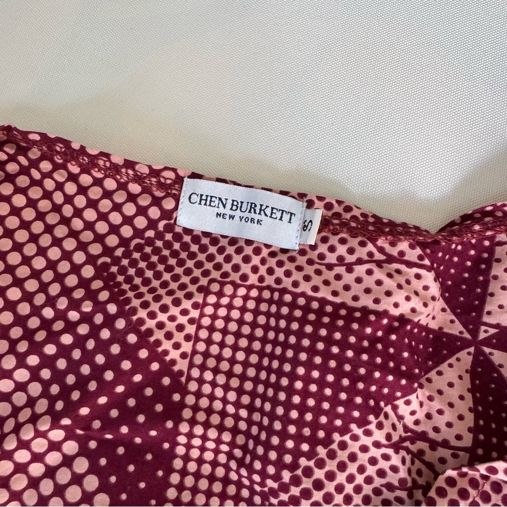 Geometric Patterned Tie-Front Top - image 3